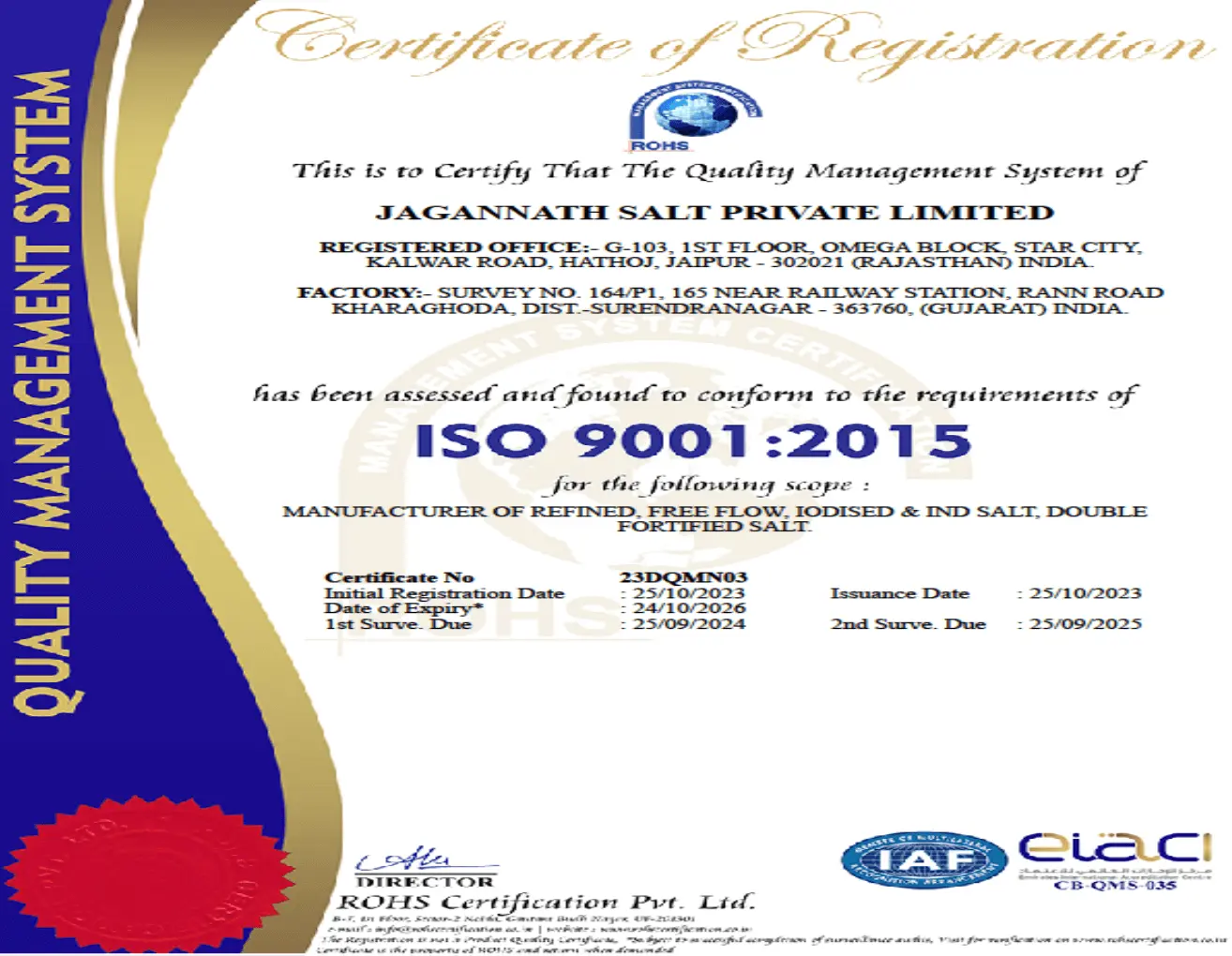 certificate